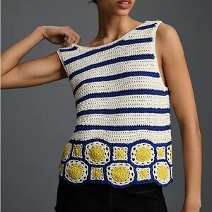 Maeve Crochet Hem Sweater Tank